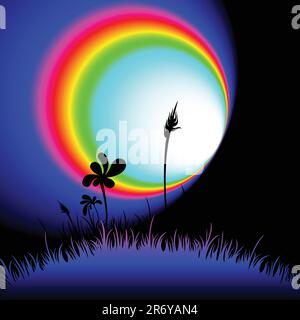 grass,  this illustration may be useful as designer work Stock Vector