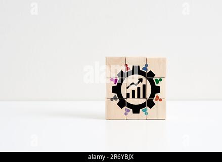 Operational excellence, productivity growth and teamwork concept. Efficiency and effectiveness in business processes. Continuous business improvement. Stock Photo