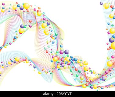 Colourful lines background on sea theme for design use Stock Vector
