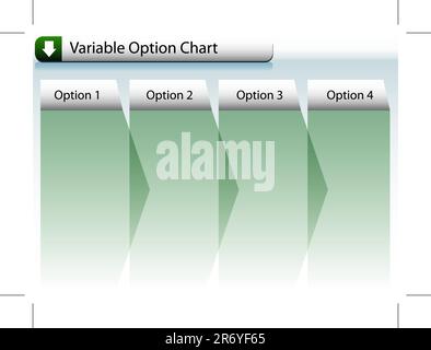 An image of an Option Chart. Stock Vector