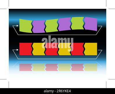 An image of a Chevron Chart. Stock Vector