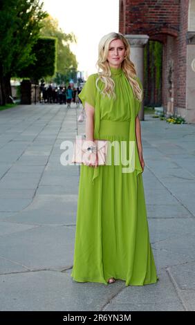 Nicky Hilton arrives at Max Mara's fashion show at Stockholm City Hall ...