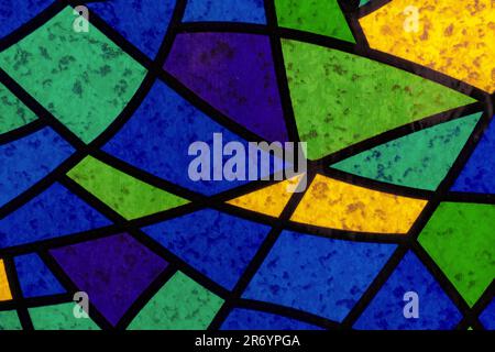 Multicolored stained glass mosaic. Abstract colored background. Stock Photo