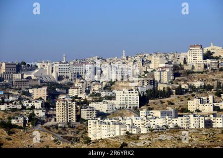 A view of Bethlehem and Beit Sahur in Palestine. Stock Photo