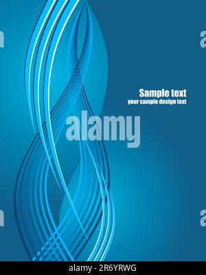 Abstract vector modern background set with wavy lines. Stock Vector