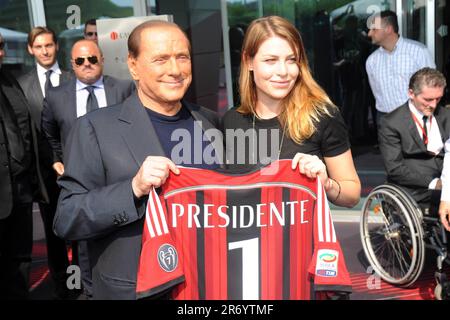 Photo Repertoire, Italy. 30th June, 2023. SILVIO BERLUSCONI AND HIS DAUGHTER BARBARA VISITING HOUSE MILAN, THE NEW AC MILAN HEADQUARTERS IN VIA ALDO ROSSI (MILAN - 2014-06-06, MAURIZIO MAULE) ps the photo can be used in respect of the context in which it was taken, and without defamatory intent of the decorum of the persons represented Editorial Usage Only Credit: Independent Photo Agency/Alamy Live News Stock Photo