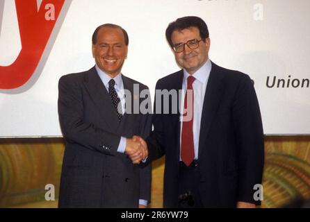 Photo Repertoire, Italy. 30th June, 2023. Milan - Silvio Berlusconi - 90s archive in the photo: Silvio Berlusconi, Romano Prodi (Alberto Terenghi/IPA, Milan - 2014-07-16) ps the photo can be used in compliance with the context in which it was taken, and without intent defamatory of the decorum of the people represented (Photo Repertorio - 2019-01-17, Alberto Terenghi/IPA) ps the photo can be used in compliance with the context in which it was taken, and without the defamatory intent of the decorum of the people represented Editorial Usage Only Credit: Independent Photo Agency/Alamy Live News Stock Photo
