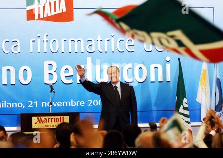 Photo Repertoire, Italy. 30th June, 2023. SILVIO BERLUSCONI AT THE EVENT OF THE REFORMING AREA OF FORZA ITALIA (Duilio Piaggesi, MILAN - 2005-11-21) ps the photo can be used in compliance with the context in which it was taken, and without the defamatory intent of the decorum of the people represented ( Foto Repertorio - 2019-01-17, Duilio Piaggesi) ps the photo can be used in compliance with the context in which it was taken, and without the defamatory intent of the decorum of the people represented Editorial Usage Only Credit: Independent Photo Agency/Alamy Live News Stock Photo