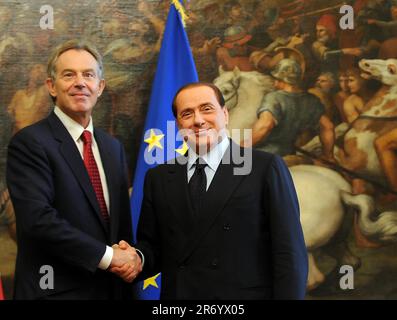 Photo Repertoire, Italy. 30th June, 2023. ROME - SILVIO BERLUSCONI MEETS TONY BLAIR (Rome - 2008-11-19, Camilla Morandi/ipa-agency.net) ps the photo can be used in respect of the context in which it was taken, and without defamatory intent of people's decency represented Editorial Usage Only Credit: Independent Photo Agency/Alamy Live News Stock Photo