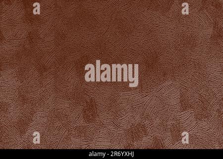 Brown texture background of paper wallpaper with uneven stripes similar to plaster. Grunge paper background. Stock Photo