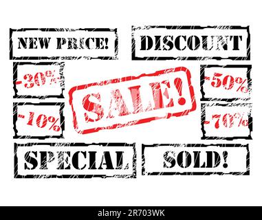 stamp,  this illustration may be useful as designer work Stock Vector
