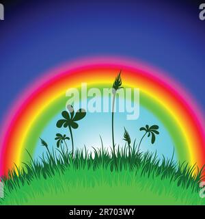 grass,  this illustration may be useful as designer work Stock Vector