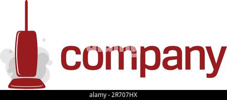 Vacuum cleaner logo for house cleaning service company. Stock Vector