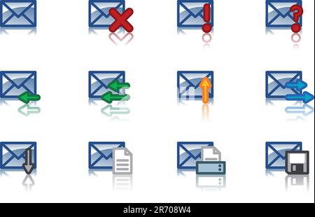 collection of email icons Stock Vector