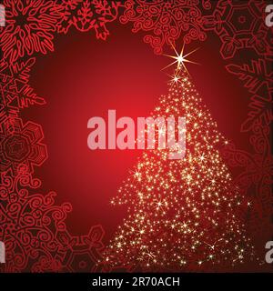 christmas fir,  this illustration may be useful as designer work Stock Vector