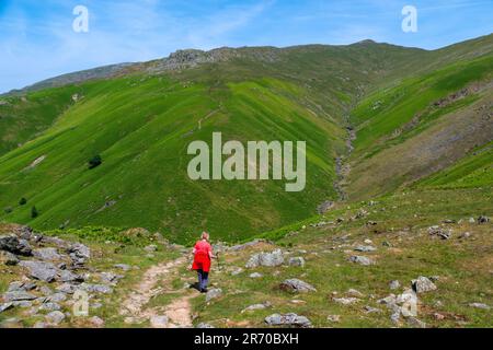 Stone Arthur and Great Rigg from near Alcock Tarn above Grasmere, Cumbria Stock Photo