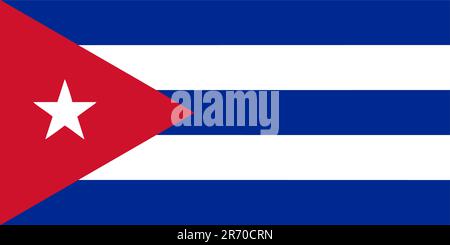 Cuba flag isolated illustration Stock Vector