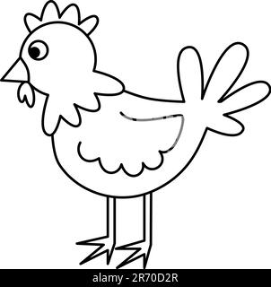 stopwatch clipart black and white hen