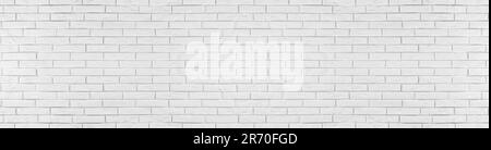 White brick wall as background. Banner design Stock Photo