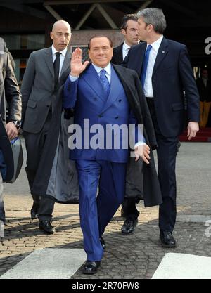 Milan - Silvio Berlusconi acquitted by Ruby Gate   photo archive Stock Photo
