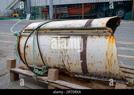 Salvaged Used Rocket motor Stock Photo