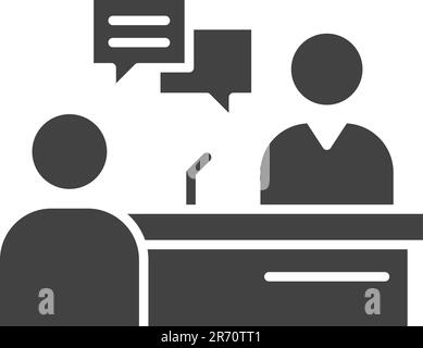 Interview icon vector image. Suitable for mobile application web application and print media. Stock Vector