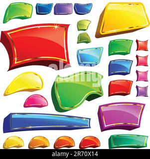 set of tags, this  illustration may be useful  as designer work Stock Vector