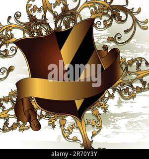 shield,  this  illustration may be useful  as designer work Stock Vector