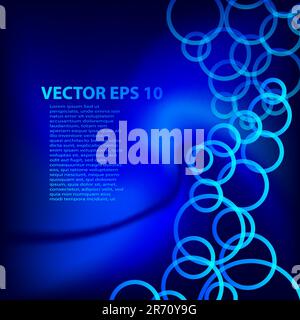 Abstract hi tech blue background Stock Vector
