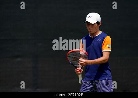 Rio Noguchi in action against Li Tu (not pictured) during day one of the Rothesay Open 2023 at the Nottingham Tennis Centre. Picture date: Monday June 12, 2023. Stock Photo