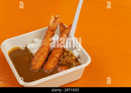 Italy, Street Food Festival, Japanes Food, Ebi Curry Stock Photo