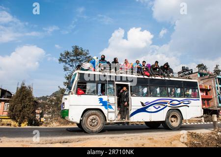 Nepal. Sangha. daily life. local bus Stock Photo