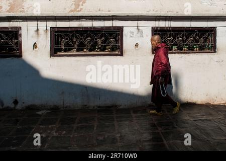 Nepal. Bouddhnath. local temple Stock Photo