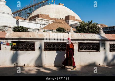 Nepal. Bouddhnath. local temple Stock Photo