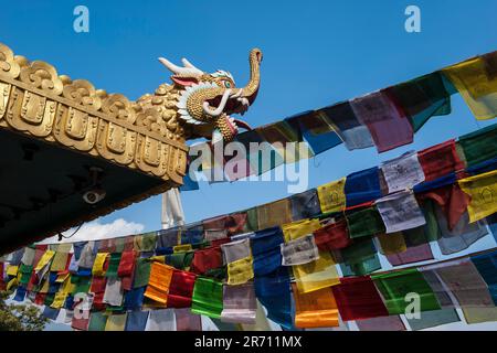 Nepal. Bouddhnath. local temple Stock Photo