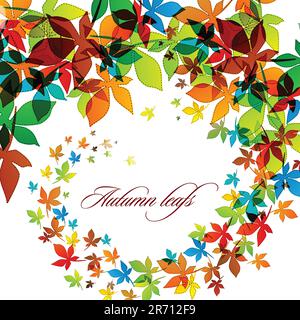 Autumn Background | Falling Leafs | EPS10 Compatibility Required Stock Vector