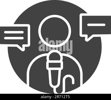 Journalist icon vector image. Suitable for mobile application web application and print media. Stock Vector