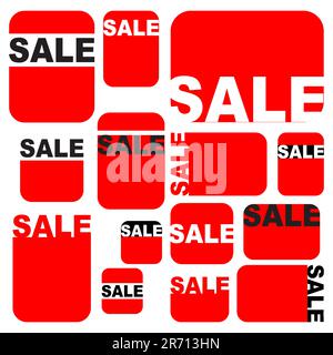 set of red tags,  this  illustration may be useful  as designer work Stock Vector
