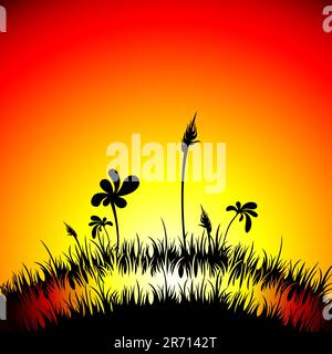 background landscape, this  illustration may be useful  as designer work Stock Vector
