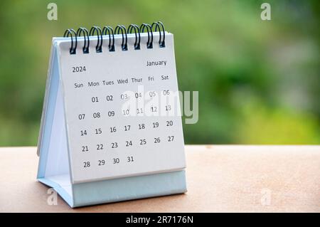 2024 year. Calendar for January. Isolated 3D illustration Stock Photo ...