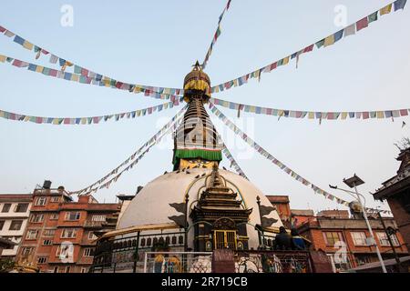 Nepal. Kathmandu. local stupa Stock Photo