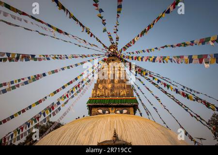 Nepal. Kathmandu. local stupa Stock Photo