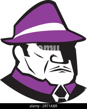 Old time Wiseguy cartoon. Stock Vector