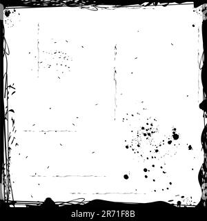 shape silhouette abstract messy burnt burned rectangle frame design ...
