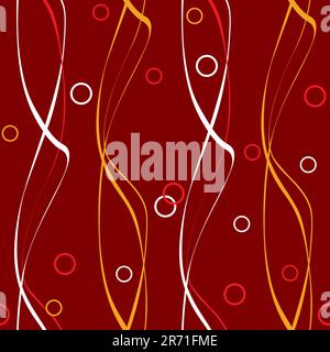 Seamless pattern from  tapes and rings on the red background.(can be repeated and scaled in any size) Stock Vector