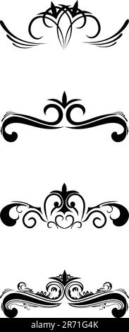 Swirl elements and monograms for design and decorate. Stock Vector