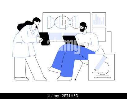 Genetic analysis software abstract concept vector illustration. Stock Vector