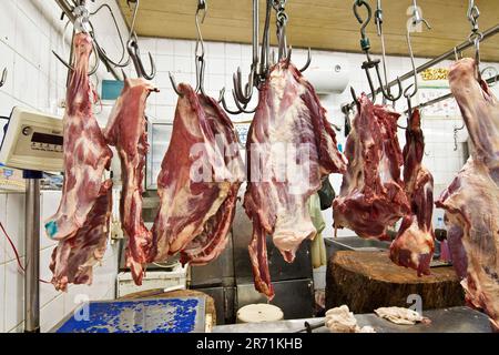 Meat market in deira. dubai. united arab emirates Stock Photo