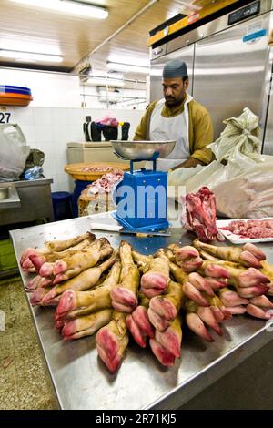 Meat market in deira. dubai. united arab emirates Stock Photo