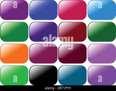 collection of colorful buttons - vector Stock Vector